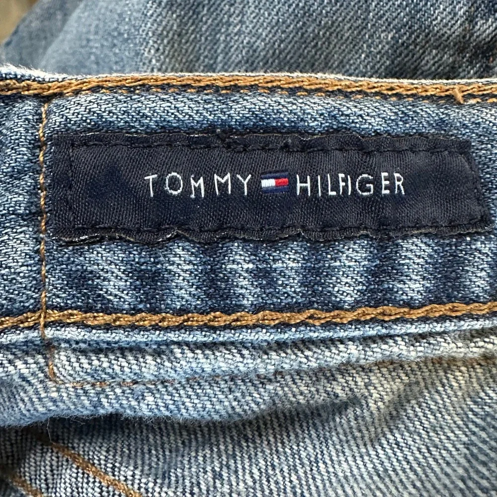Tommy‎ Hilfiger Mens Carpenter Denim Shorts Medium Wash Blue Utility 36